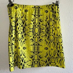 Snake print skirt